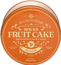 BUCKINGHAM Spiced Fruit Cake in Orange Vintage Gift Tin 425g