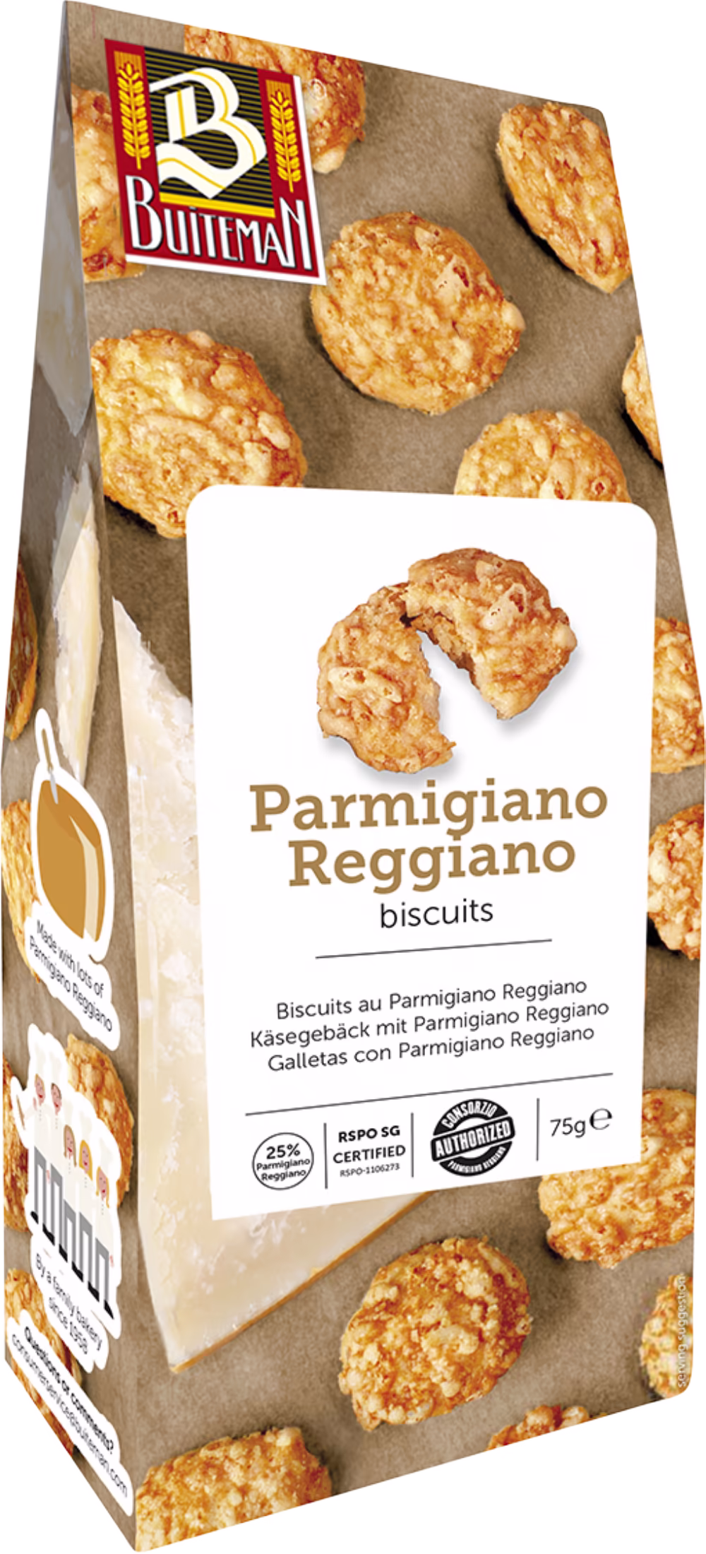 BUITEMAN Parmigiano Reggiano Biscuits 75g