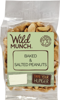 WILD MUNCH Baked & Salted Peanuts 125g