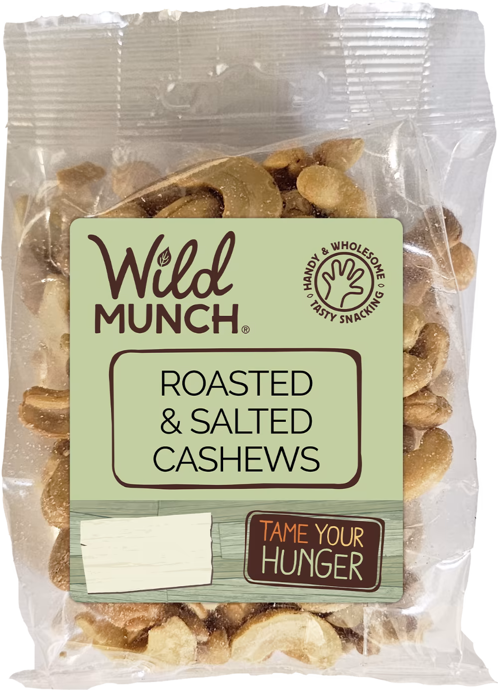WILD MUNCH Roasted & Salted Cashews 125g