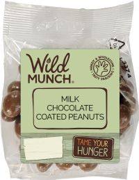 WILD MUNCH Milk Chocolate Coated Peanuts 125g