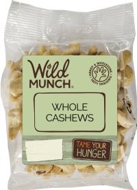 WILD MUNCH Whole Cashews 125g