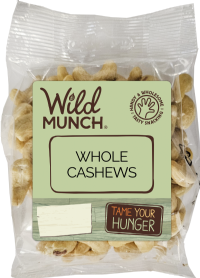 WILD MUNCH Whole Cashews 125g