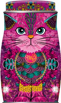 MONTY BOJANGLES Choccy Scoffy Truffles in Persian Pink Cat Tin 135g