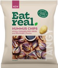 EAT REAL Hummus Chips - Sticky Caramelised Onion & Balsamic Flavour 45g