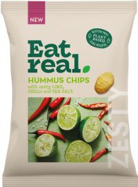 EAT REAL Hummus Chips - Zesty Lime, Chilli & Sea Salt 110g
