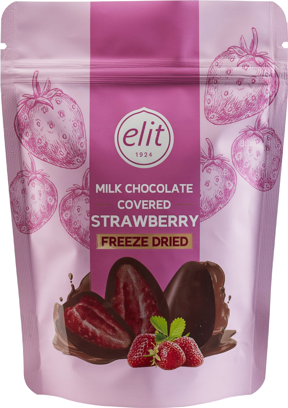 Elit Milk Chocolate Covered Strawberry - Freeze Dried 80g