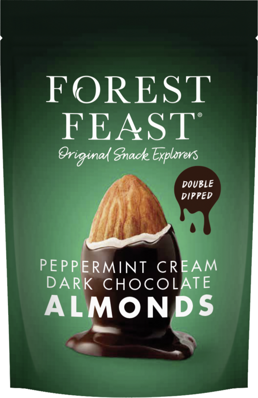 Forest Feast Peppermint Cream Dark Chocolate Almonds 120g