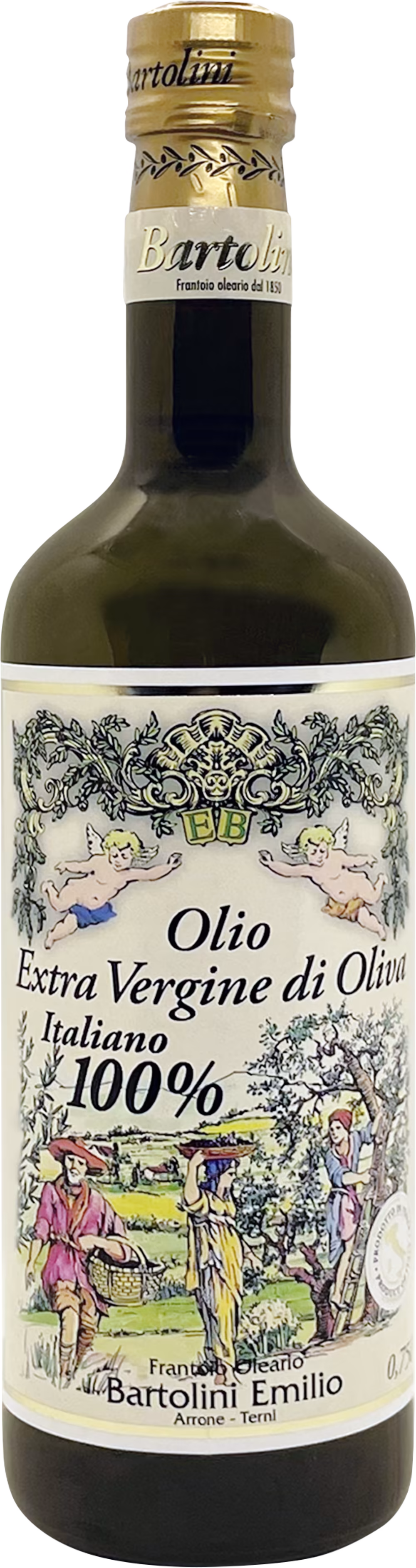 BARTOLINI 100% Italian Extra Virgin Olive Oil in Decorative Bottle 750ml