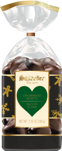 SCHLUNDER Chocolate Covered Gingerbread Hearts 200g