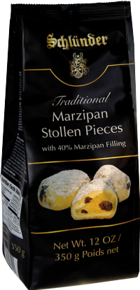 SCHLUNDER Traditional German Marzipan Stollen Pieces 350g