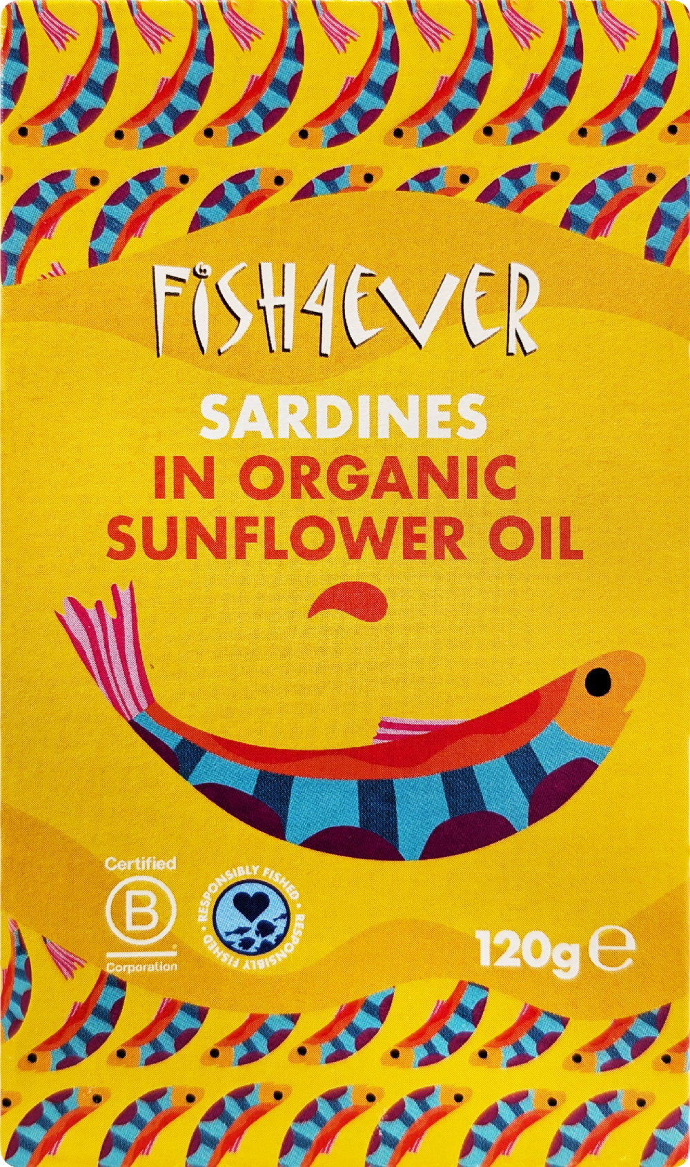 Fish 4 Ever Sardines in Organic Sunflower Oil 120g