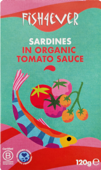 FISH 4 EVER Sardines in Organic Tomato Sauce 120g