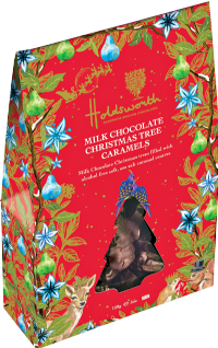 HOLDSWORTH Milk Chocolate Christmas Tree Caramels - Pouch 150g