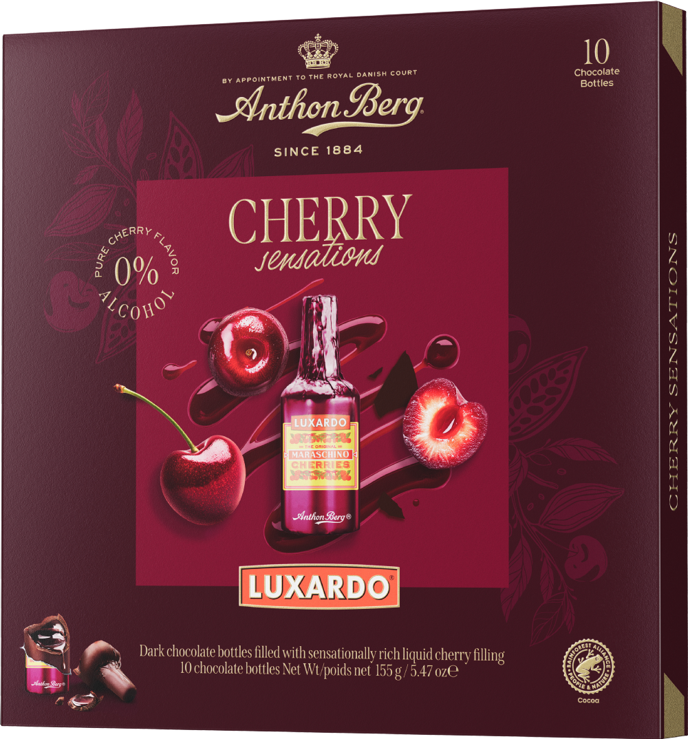 Anthon Berg Luxardo Cherry Sensations Chocolate Bottles - 10 Pack 155g