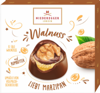 NIEDEREGGER Walnut Marzipan Milk Chocolates 102g