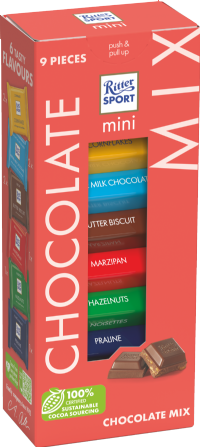RITTER SPORT Chocolate Mix - 9 Mini Bars 150g