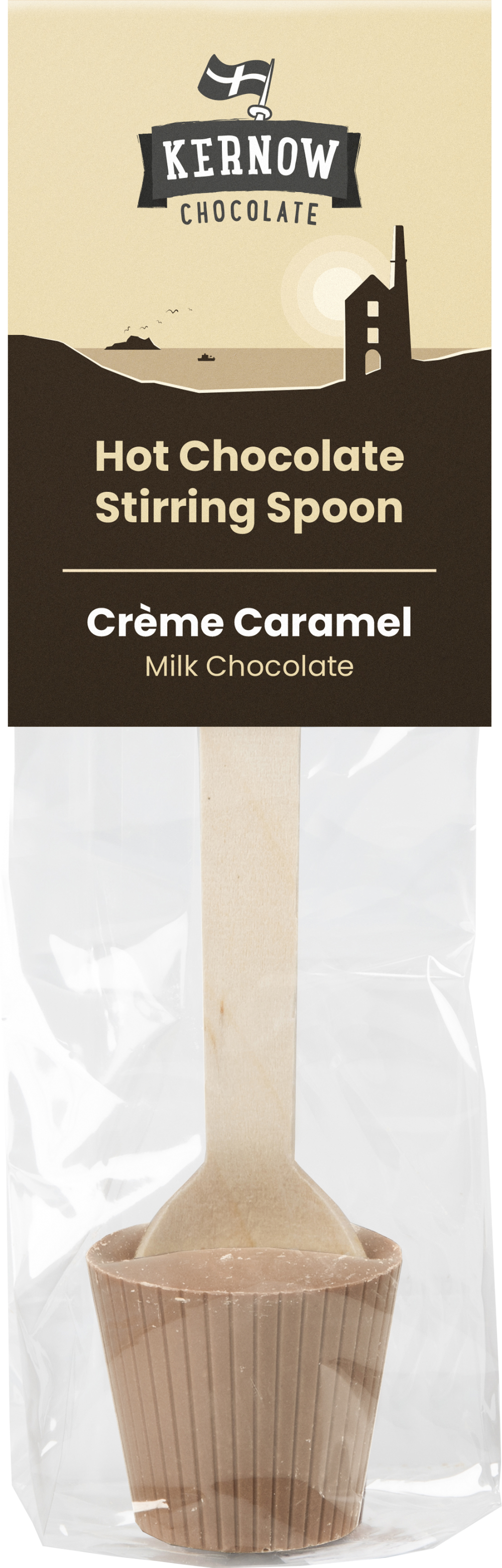 Kernow Chocolate Hot Chocolate Stirring Spoon - Crème Caramel 37g