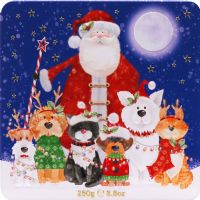 FARMHOUSE BISCUITS Cranberry & White Choc Chip Biscuits in Santa, Cat & Dog Tin 250g