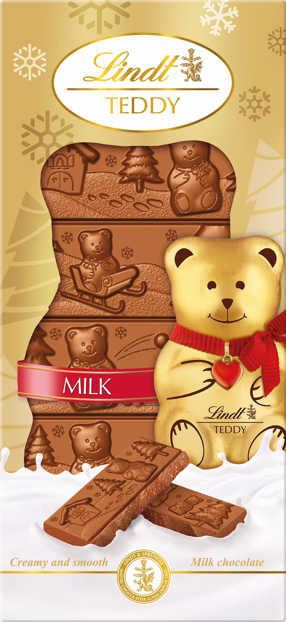 LINDT Teddy Milk Chocolate Bar 120g