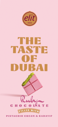 ELIT The Taste of Dubai - Ruby Chocolate Bar 90g