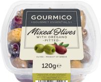 GOURMICO Pitted Greek Mixed Olives with Oregano - Pot 120g