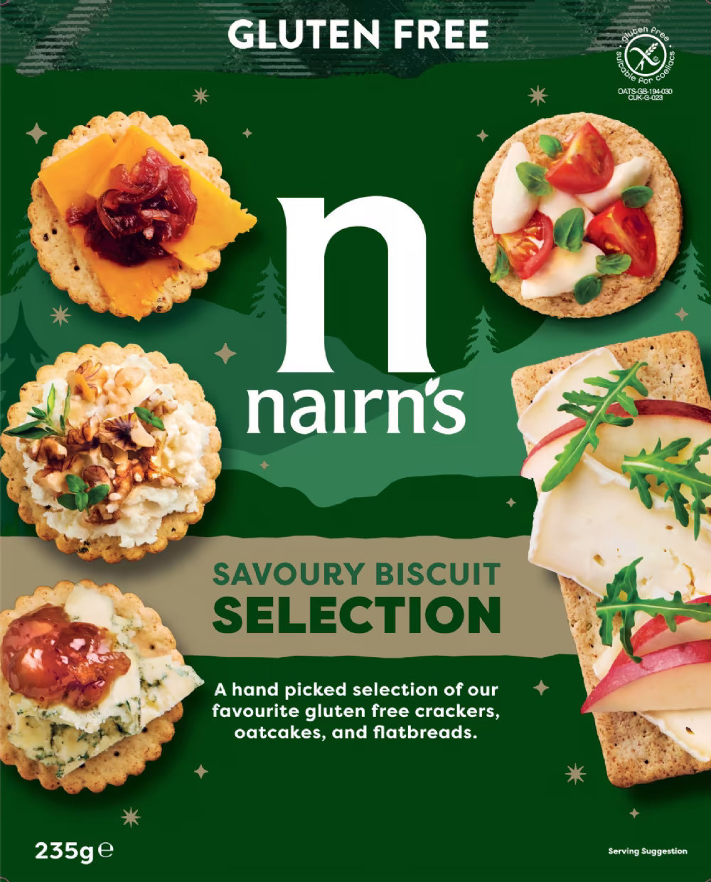 NAIRN'S Gluten Free Savoury Biscuit Selection 235g