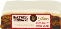 BAKEWELL AND BROWNE Iced Fruit Cake Slab 350g