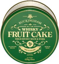 BUCKINGHAM Whisky Fruit Cake in Green Vintage Gift Tin 425g