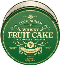 BUCKINGHAM Whisky Fruit Cake in Green Vintage Gift Tin 425g