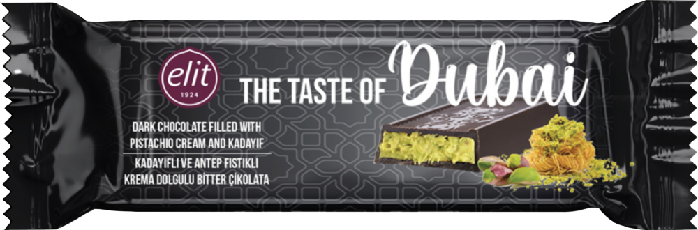 Elit Dark Chocolate Filled with Pistachio Cream & Kadayif 30g