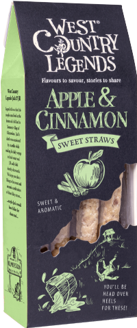 WEST COUNTRY LEGENDS Apple & Cinnamon Sweet Straws 100g
