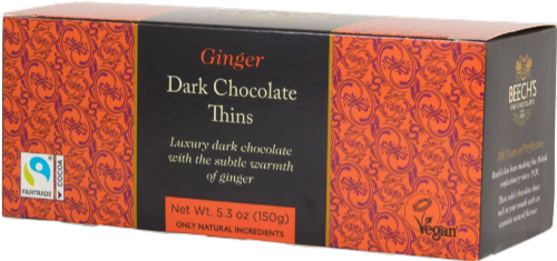 BEECH'S Ginger Dark Chocolate Thins 150g