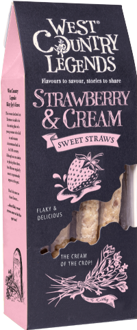 WEST COUNTRY LEGENDS Strawberry & Cream Sweet Straws 100g