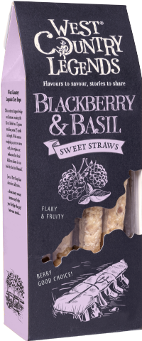 WEST COUNTRY LEGENDS Blackberry & Basil Sweet Straws 100g