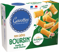 GAVOTTES Mini Crêpes - Boursin Garlic & Herb Cheese 80g