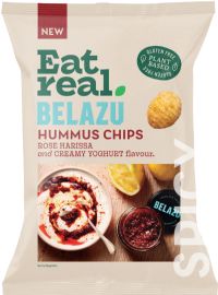 EAT REAL Hummus Chips - Belazu Rose Harissa & Creamy Yoghurt 110g