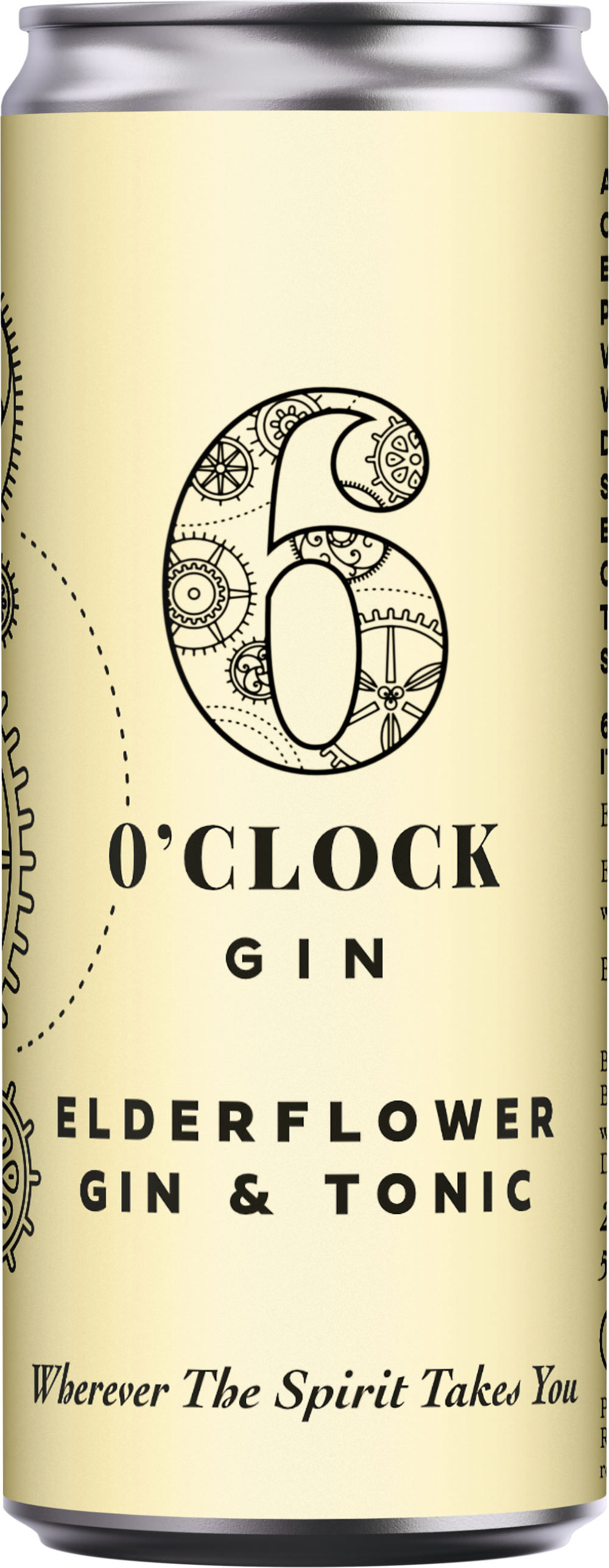 6 O'clock Elderflower Gin & Tonic - Can 5.8% ABV 250ml