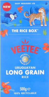 VEETEE The Rice Box - Uruguayan Long Grain Rice 500g
