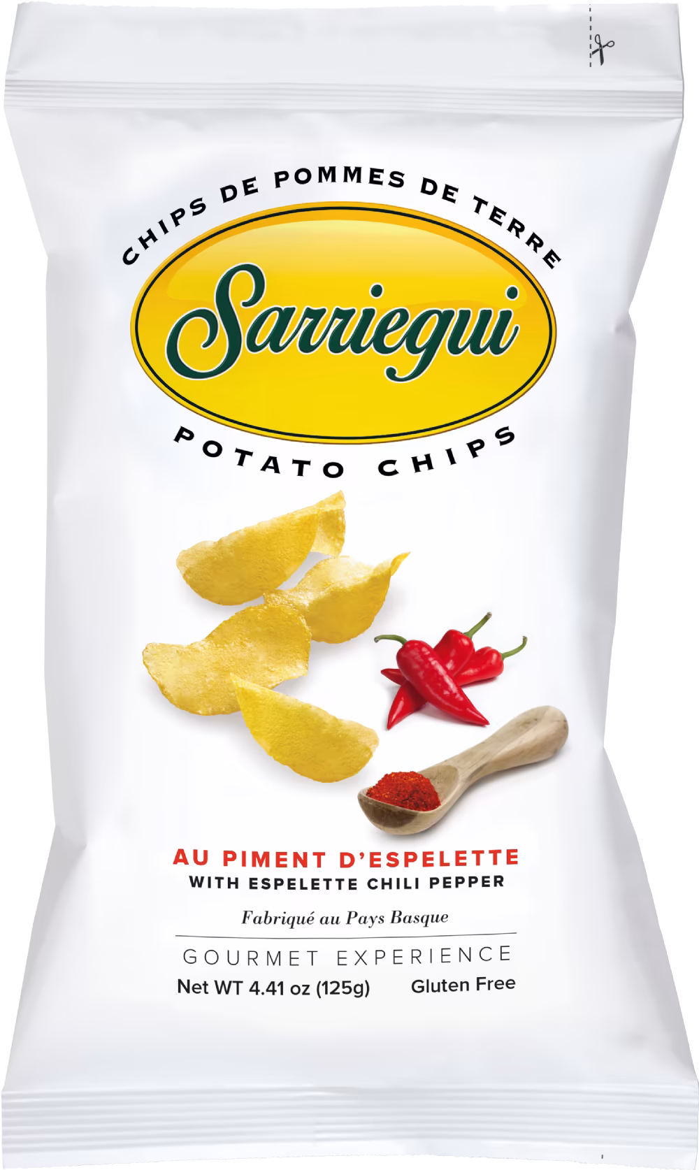 SARRIEGUI Potato Chips - Espelette Chili Pepper 125g