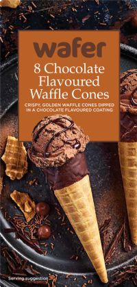 WAFER 6 Chocolate Flavoured Dipped Waffle Cones