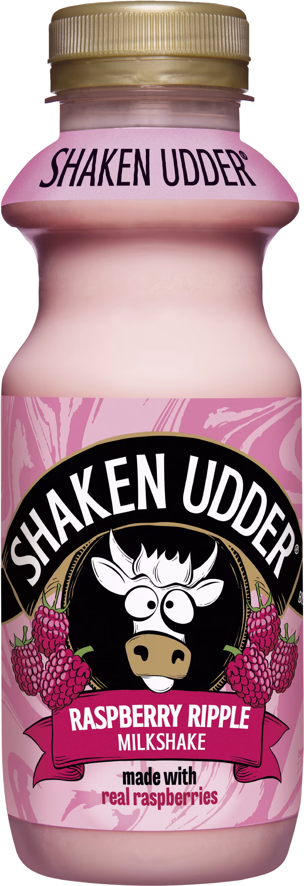 SHAKEN UDDER Raspberry Ripple Milkshake - Bottle 330ml