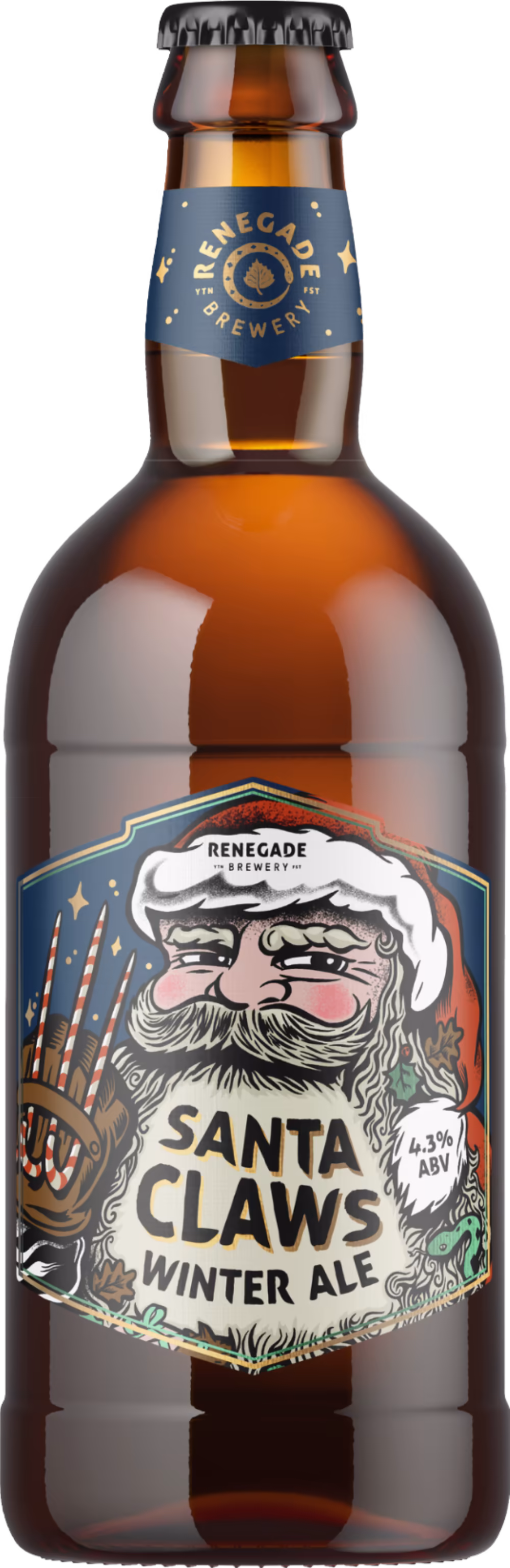 RENEGADE BREWERY Santa Claws Winter Ale 4.3% ABV 500ml