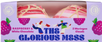 THE GLORIOUS MESS 2 Meringue Clouds - Raspberry & White Chocolate