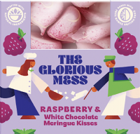 THE GLORIOUS MESS Raspberry & White Chocolate Meringue Kisses 100g