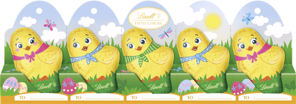 LINDT Little Chicks Milk Chocolate - 5 pack 50g
