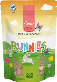 HAMES Solid Milk Chocolate Bunnies - Pouch 100g