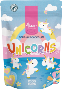 HAMES Solid Milk Chocolate Unicorns - Pouch 100g