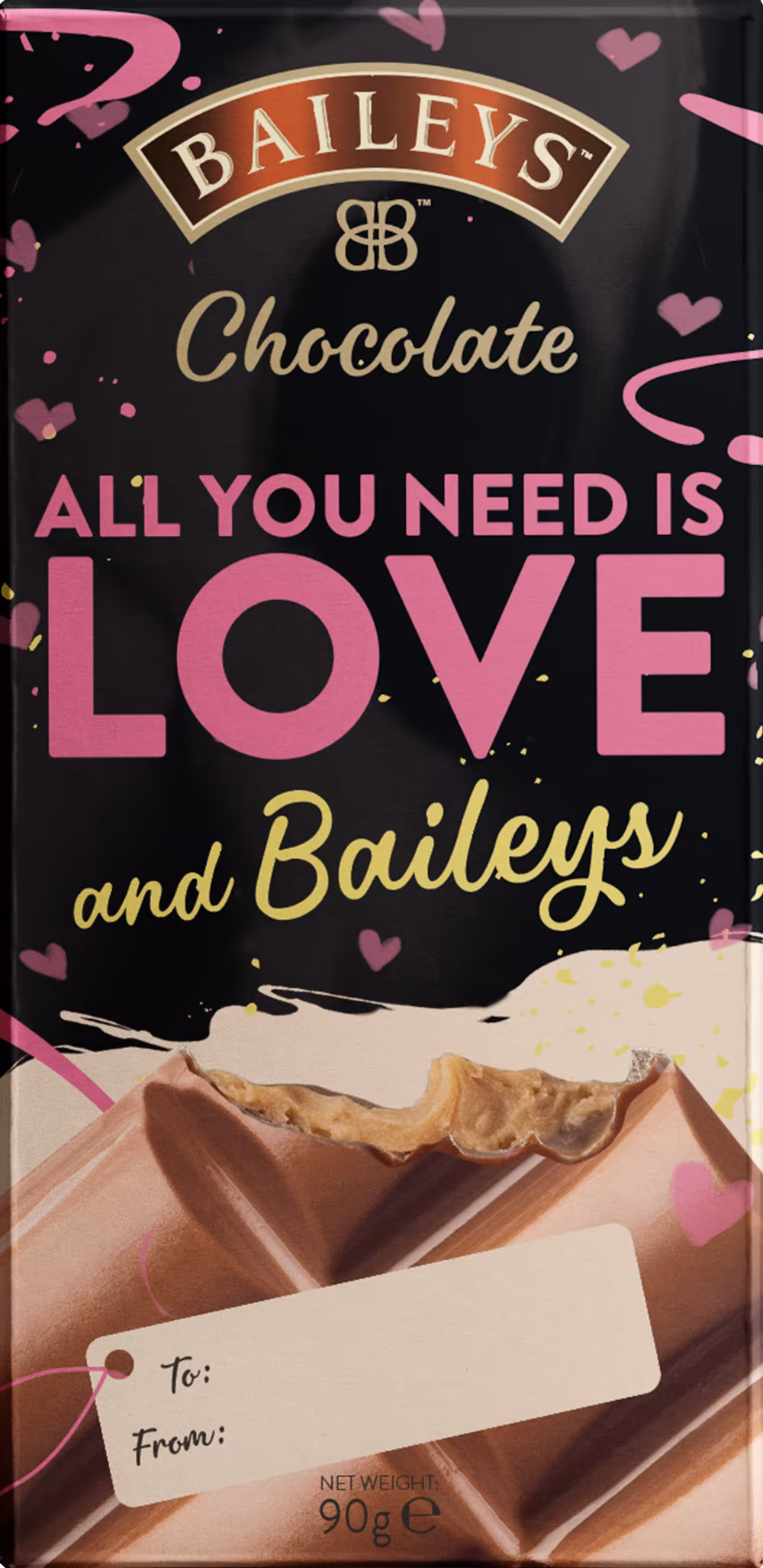 BAILEYS 'All You Need is Love' Chocolate Truffle Bar 90g