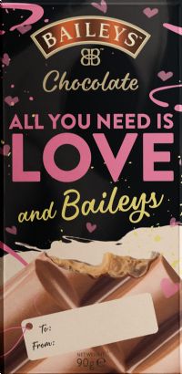 BAILEYS 'All You Need is Love' Chocolate Truffle Bar 90g